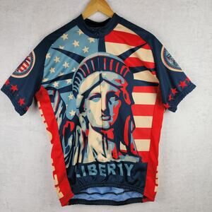 World Jerseys Large Cycling Jersey New York Liberty Graphic Sport Active Top